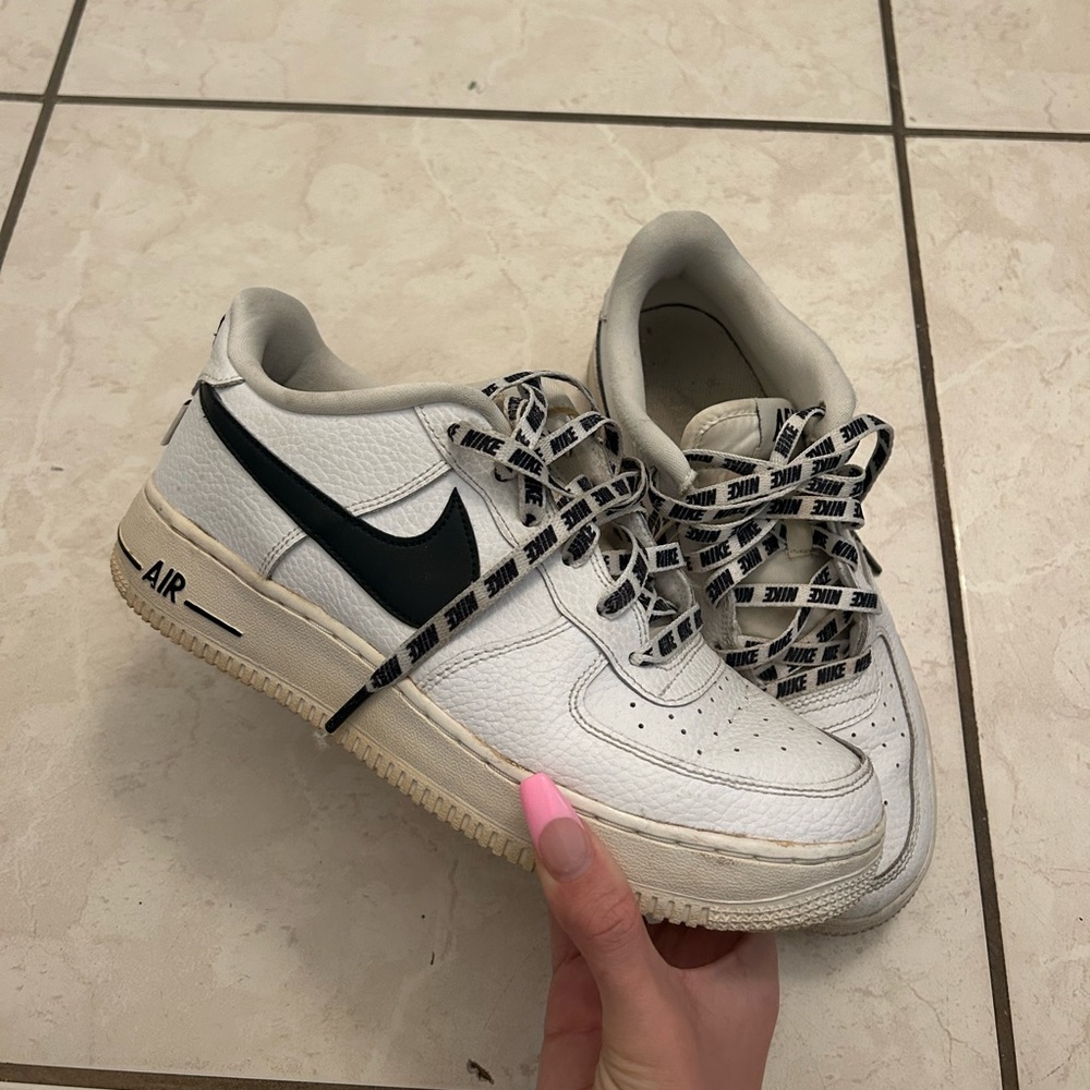 Nike black & white air force 1s
